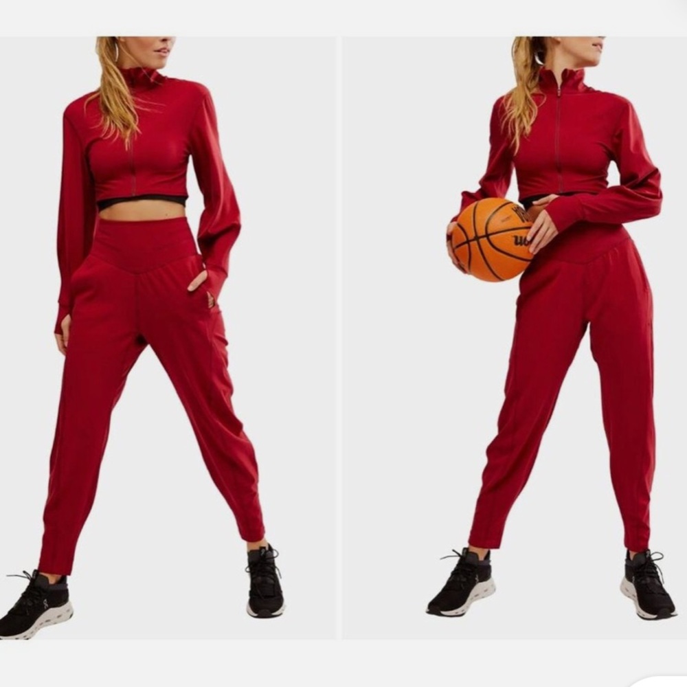 Free People Movement • Never Better Crimson Sweatpants